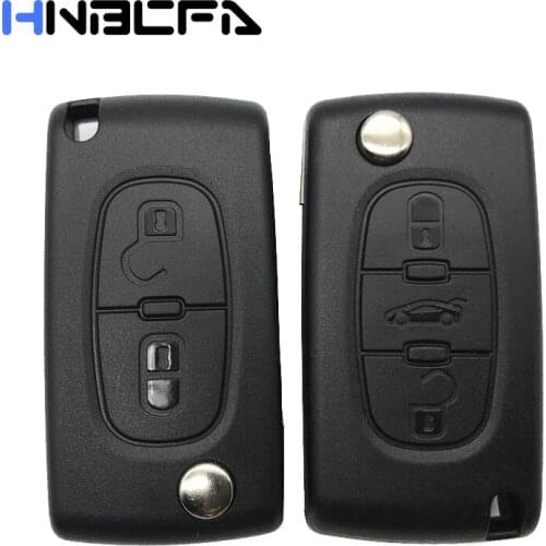 2/3 Buttons Folding Key Case For peugeot 408 308 407 206 307 406 207 208 For Citroen C3 Picasso Car Remote Key CE0536/CE0523