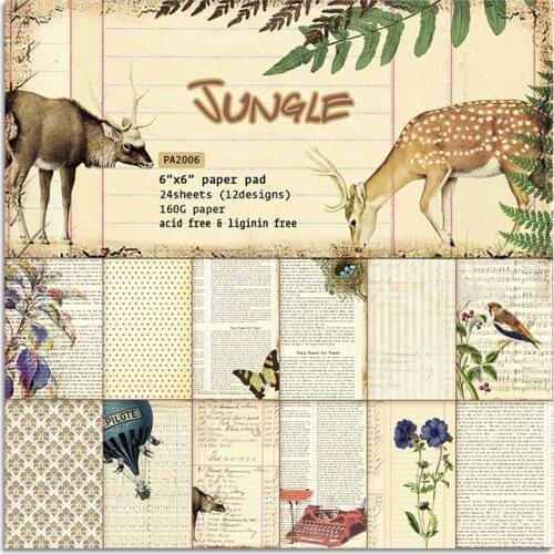 24Pcs/Lot Maple Leaf Retro Material Papers DIY Scrapbooking Album Diary Gift Decorative Paper Scrapbooking Paper