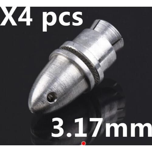 4pcs/set RC Plane Multicopter Quadcopter Airplane Helicopter Spinner 3.17mm bullet Shaft Motor Propeller Prop Adaptor