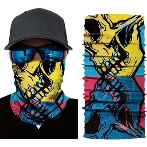 Seamless Balaclava Magic Scarf Neck Face Cover Ghost Skull Skeleton Head Bandana Shield Headband Headwear Bandanas Men Bicycle