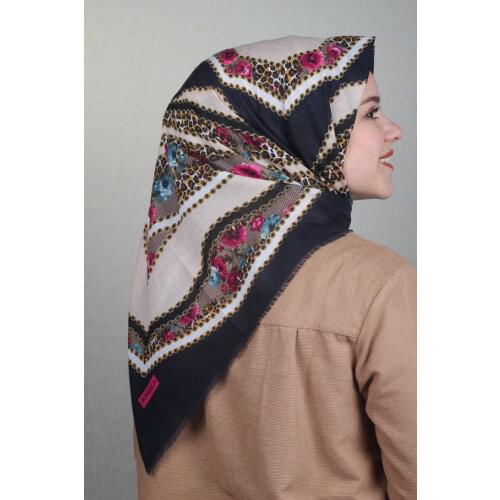 BONJELA PATTERNED COTON SCARF-DESEN-64-RENK-05