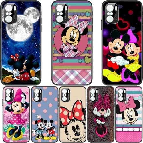 Minnie Mouse Wave Phone Case For xiaomi redmi POCO F1 F2 F3 X3 Pro M3 9C 10T Lite NFC Anime Black Cover Silicone Back Prett mi 1