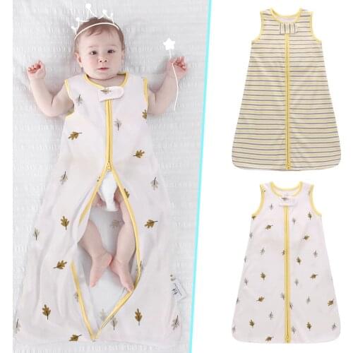 Baby Stripe Zipper Newborn Wearable Blanket Cotton Swaddle Sleeping Bag Toddler Soft Baby Newborn Romper Clothes Sleepsack