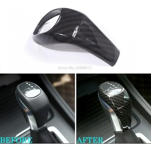 For BMW 2 Series Active Tourer/X1 2018 2017 2016 Carbon Fiber Gear Shift Knob Cover Trim Interior Car Accessories (F45 F46 F48)