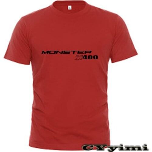 For Ducati MONSTER M400 MONSTER 400 T Shirt Men New LOGO T-shirt 100% Cotton Summer Short Sleeve Round Neck Tees Male