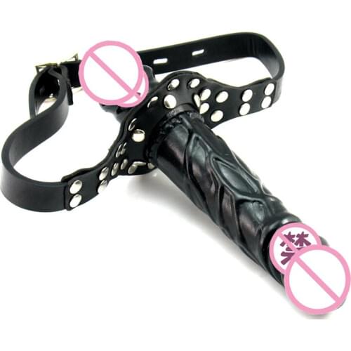 HOWOSEX Double Strap On Dildo Bondage ,Lesbian Penis Dick,Anal Dildos,Open Mouth Dildo Gags ,Sex Toys For Adult Dames
