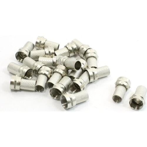 IMC Hot 20Pcs CCTV RG6 F-Type Twist-On Coax Coaxial Cable RF Connector Male
