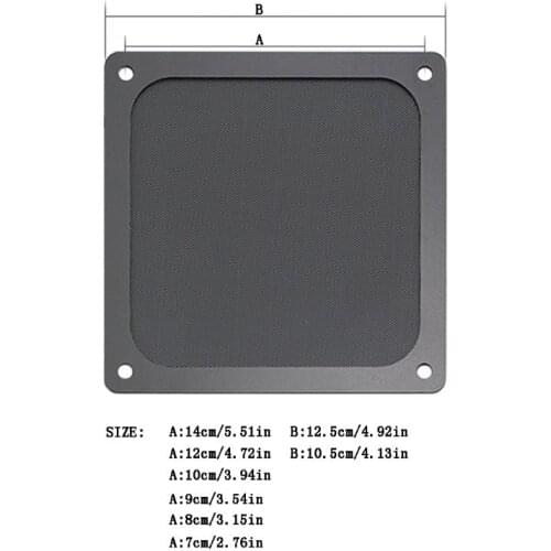 Magnetic Dust Filter Dustproof Mesh Cover Net Guard for PC Computer Case Fan