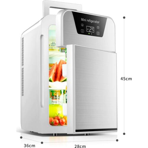 Mini refrigerator small 12V car refrigerator 220V double door car home dual-use thermoelectric mini refrigerator cooler