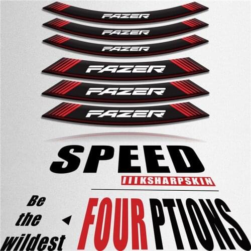 Motorcycle Styling Wheel Hub Tire Sticker moto Car Accessories Decorative Stripe Decal For HONDA FAZER 600 250 1000