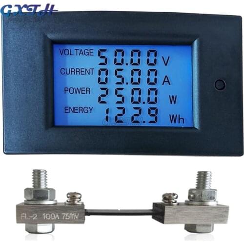 DC 7.5 -100V 0 -100A LCD Digital Display Multimeter High Precision Voltage Current Power Energy Monitor Tester Voltmeter Ammeter