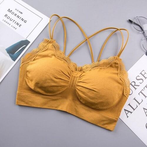 Women invisible underwear wild color sexy no steel ring beauty back U-type student basic thread bottoming lingerie bra tube top