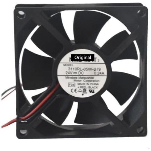 Original 100% working 3110RL-05W-B79 8cm Double Ball Fan 8025 24V RD Alarm Converter 80mm cooling fan Fan