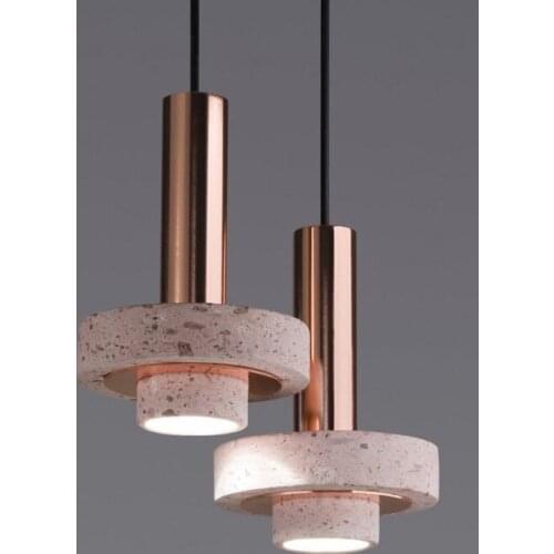 Pink Terrazzo Pendant Lights for Bar Coffee Home Counter Suspension Illumination Bedroom Bedside Hotel Hanging Lamp Fixture