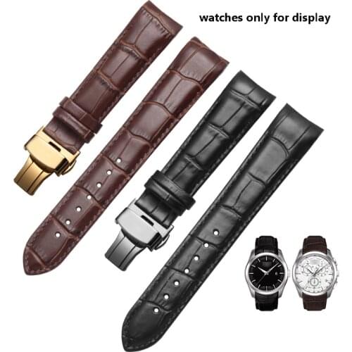 Genuine leather watchband 22mm23mm24mm female mens bracelet for Tissot T035627 T035617 T035207 T035407A replacement strap