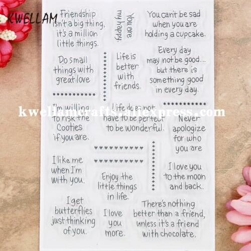 Friendship I love you more Life is better with friends Scrapbook photo cards rubber stamp clear stamp transparent stamp 9060501
