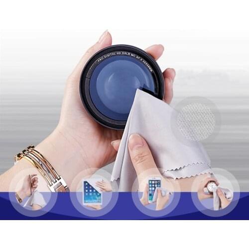 10 Pieces Microfibre Glasses Cleaning Cloth Screen Phone Wipe Mobile Lens Cloth Computer D3P7