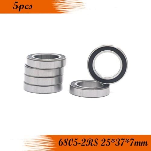 5PCS 6805-2RS Bearing ABEC-1 25x37x7 mm Thin Section 6805 2RS Ball Bearings 6805 RS / 61805