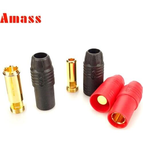 1 Pairs Amass AS150 Connector Male and Female 7mm Golden Plated Banana Plug not include anti-spark for RC ESC Battery