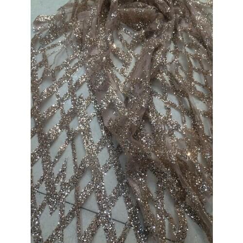 SYJ-31712 For 5 Yards glitter Net French Lace Tulle Fabric Embroidered with glitter