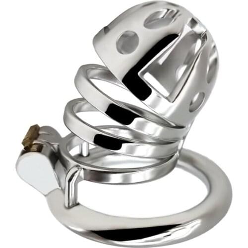 Stealth Lock Chastity Cage Stainless Steel Male Penis Lock Cock Ring Chastity Device Bondage Adult Sex Toys For Men
