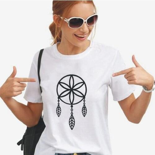 Womens T-shirt Funny Pattern Printing Tops Summer Casual Harajuku Cotton Tees Street Plus Size Round Neck Funny Lady T-shirts
