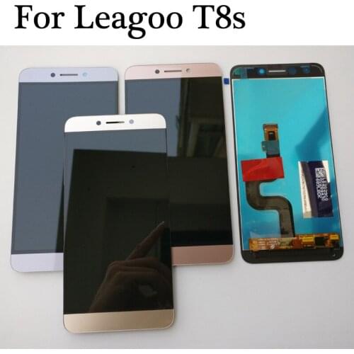 100% Original New 5.5 inch for LEAGOO T8S LCD Display+Touch Screen Digitizer Assembly LCD+Touch Digitizer Replacemen for T8S
