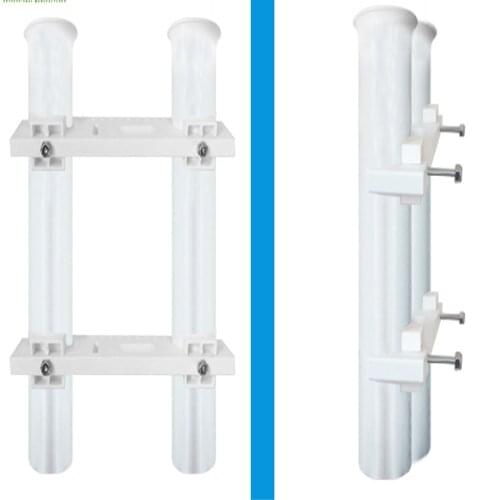2 Tubes Link White Plastic Fishing Rod Racks Holders Socket For Boat Marine Fishing Box Kayak Boat Yacht