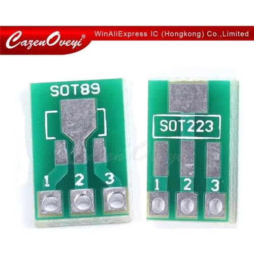 20pcs/lot SOT89 SOT223 to DIP PCB Transfer Board DIP Pin Board Pitch Adapter keysets In Stock