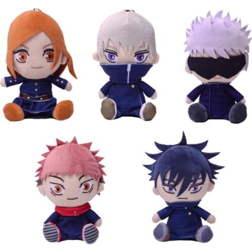 20cm Jujutsu Kaisen Yuji Itadori Toys Anime Plush Doll Gojo Kugisaki Megumi Nanami Stuffed Toy Key Ring Bagpack Phone Pendants