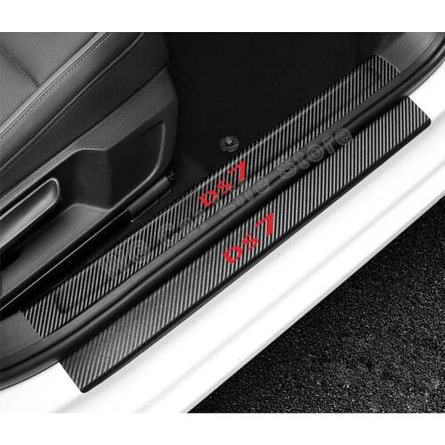 4Pcs Car Styling Threshold Door Sill Pedal Protector Carbon Fiber Stickers for Citroen Ds7 Accessories