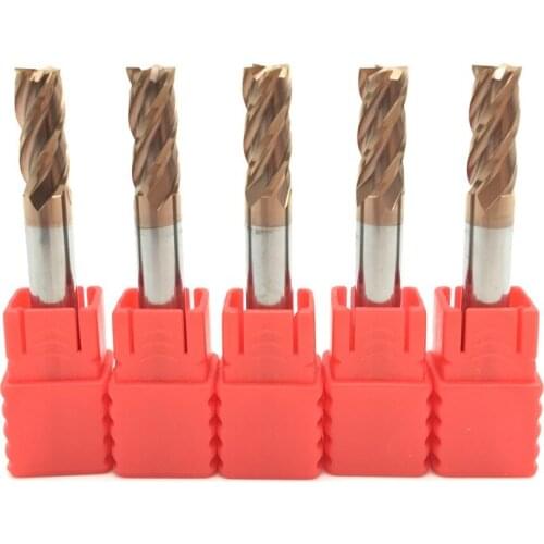 5PCS HRC60 6mm Solid Carbide Endmills ENDMILL D6X15XD6X50L 4 Flute Standard Length Side Milling Slotting Profiling Face Mill
