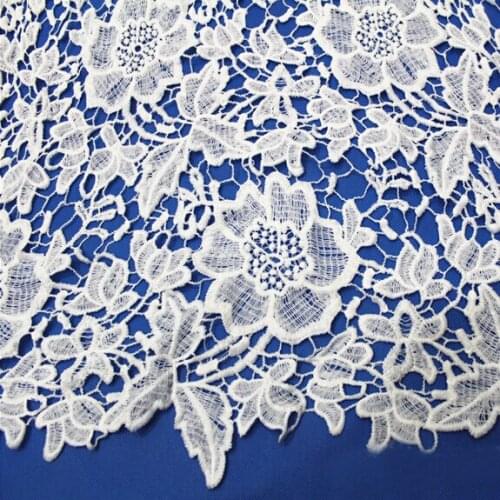 5Yards/lot 2016 Fashion Water Soluble African Cord Guipure Lace Fabric For Womens Dress DIY accessories Free Shipping