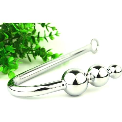 Waterproof Stainless Steel Anal Hook Metal Butt Plug with Ball Anal Plug Anal Gay Sex Toys for Men Women Adult Game
