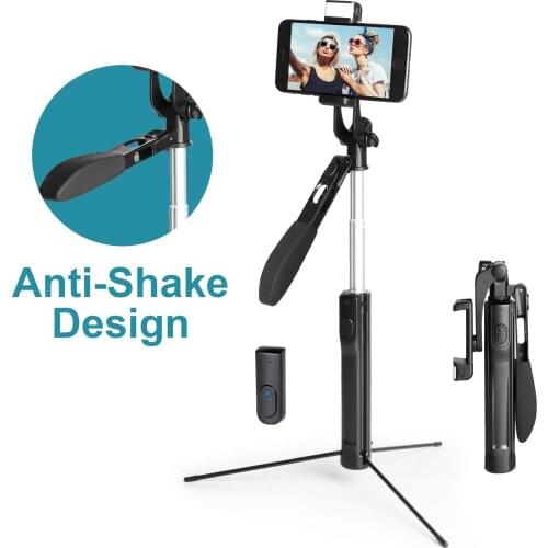 Bluetooth Remote Control Gimbal Stabilize Selfie Stick with LED Light Video Record Tripod for iPhone&Andriod Live Broadcast
