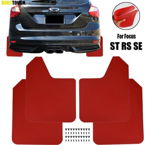 For Ford Focus ST RS SE Titanium LT XR5 Mk MK2 MK3 MK4 2 3 4 ST225 ST250 Red Mud Flaps Mudflaps Splash Guards Mudguards
