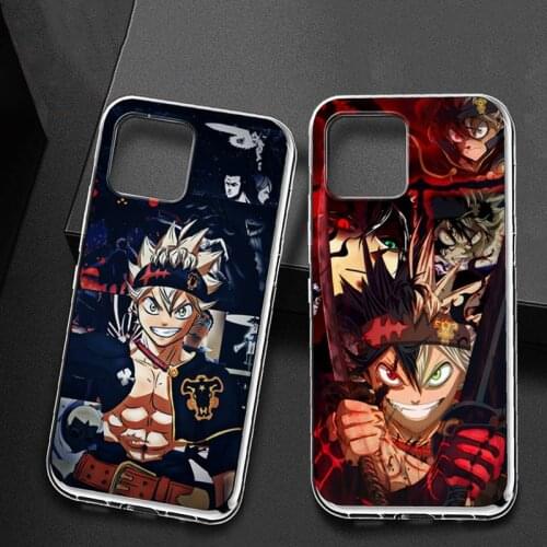 Anime Black Clover Phone Case for iPhone 11 12 pro XS MAX 12 12Mini 8 7 6 6S Plus X SE 2020 XR phone case