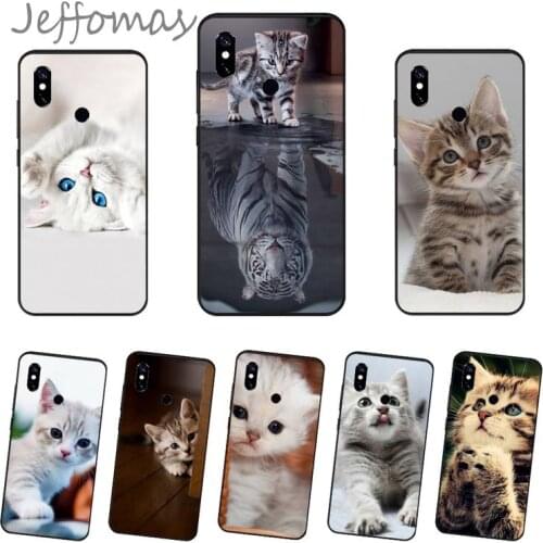 Cute animal cat Phone Case For Xiaomi Mi A1 A2 5 6 6PLUS 8 9 SE Lite MIX 2 2S MAX 2 3 Pocophone F1