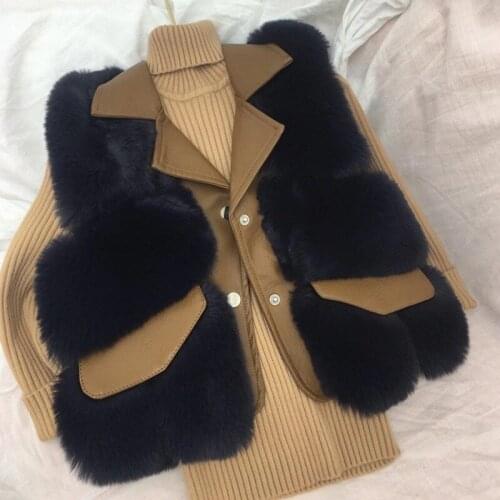 Girls Korean Fashion Waistcoat Children Imitation Faux Fur Vest Kids High Quality Pu leather Fur Waistcoat For Autumn CT101