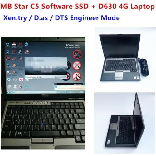 2021 MB Star C5 SD Connect diagnostic software 2021.3 SSD with x.entry d.as dts engineer mode installed D630 Laptop ready to use