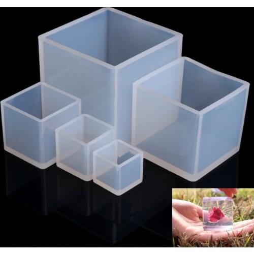 DIY Silicone Pendant Mold Jewelry Making Cube UV Epoxy Resin Mold Casting Mould Craft Jewelry Tools New