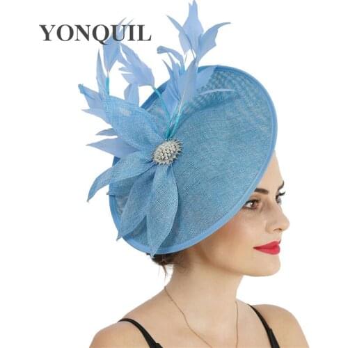 Elegant Women Derby Party Hat Fascinator Hairpin Bride Wedding Headpiece Wirh Leaf Decor Cocktail Fascinating Hair Accessories