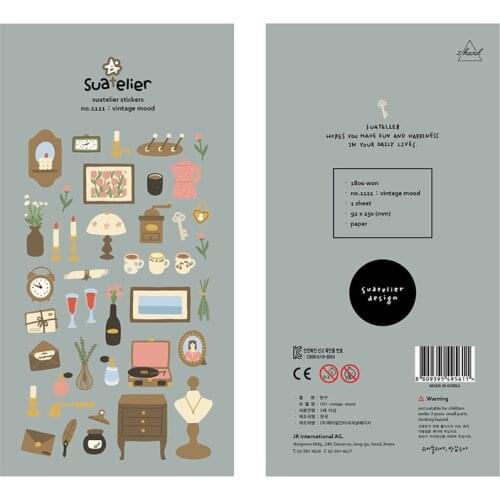 Korea Scrapbooking High Quality Paper Sticker Home Furnitures Stationery DIY Craft Decoration Home Supplies Suatelier Stickers