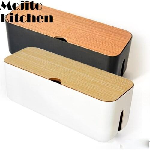 Cable Storage Box Charger Wire Management Power Strip Case Anti Dust Socket Organizer Network Line Bin