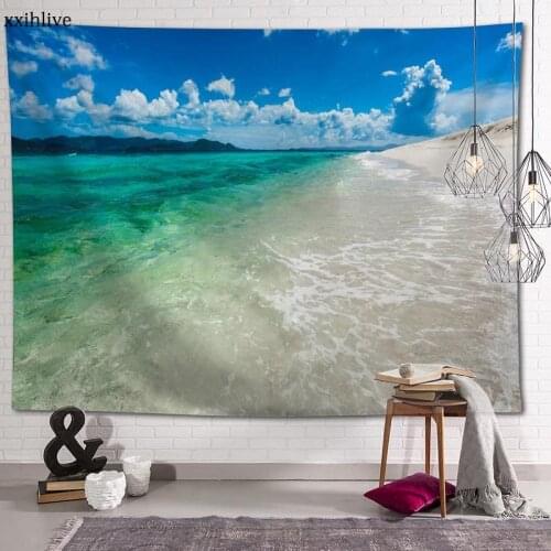 Beautiful Scenery Sea Tapestry Customizable Bohemian Wall Hanging Room Carpet HD Tapestries Art Home Decoration Accessories