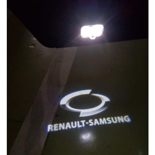 YY for Renault Samsung LED Car Door Lights Logo Projector Light Welcome Lights SM7 SM5 QM5