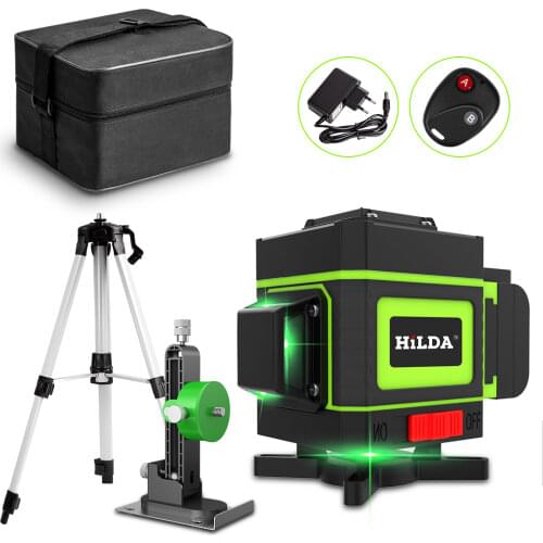 Laser Level 12 Lines 3D Self-Leveling 360 Horizontal And Vertical Cross Super Powerful Green Laser Beam Line