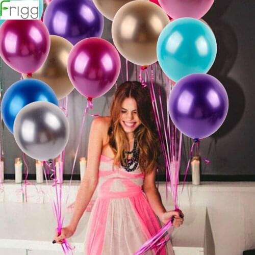 10pcs/lot Metallic Balloon Gold Latex Baloons Metal Balloon Birthday Chrome Balloons Helium Balons Wedding Party Decoration