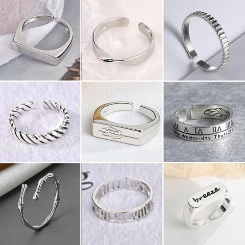 Fashion Adjustable Roman Number Open Ring Gold Silver Color Geometric Round Couple Ring Jewelry For Women Men Party Accessories