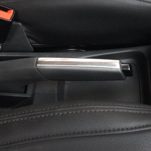 Car Stainless Steel handbrake paillette decoration stickers trim For Volkswagen VW POLO 2011-2015 auto accessories